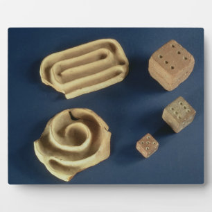 Würfel aus Sandstein und Terracotta-Labyrinth, Har Fotoplatte