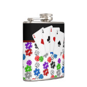 Würfel Chips und Ass Poker Flachmann (Rechts)