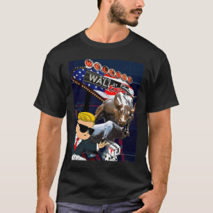 Würfel der Jungen Casino stonks up bull bear neon  T-Shirt
