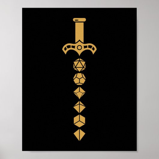 Würfel des Paladin Tabletop RPG Poster (Vorne)