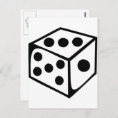Würfel - Drei Postkarte (Vorne/Hinten)