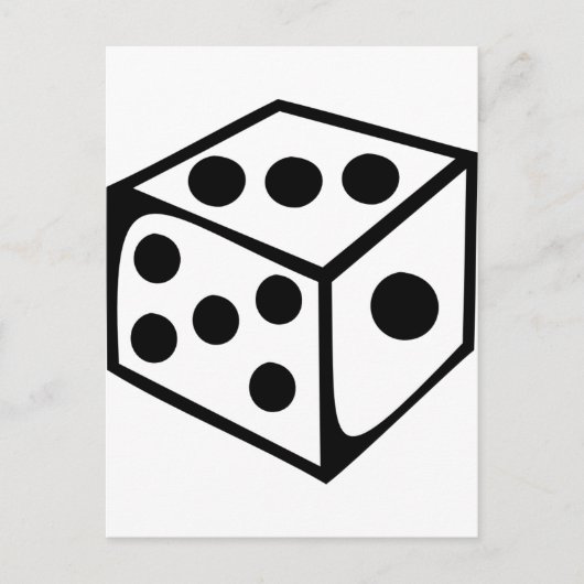 Würfel - Drei Postkarte (Vorderseite)