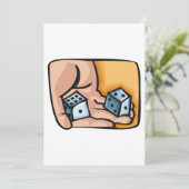 Würfel Einladung (Stehend Vorderseite)