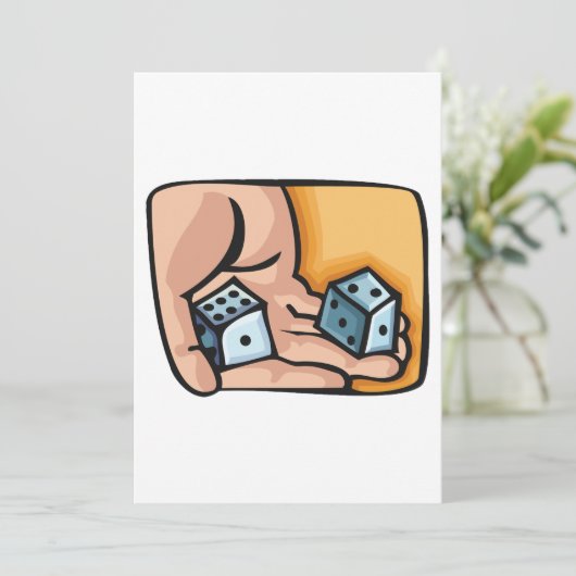 Würfel Einladung (Stehend Vorderseite)