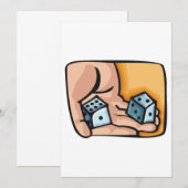 Würfel Einladung (Vorne/Hinten)