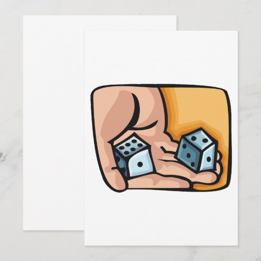 Würfel Einladung (Vorne/Hinten)