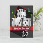 Würfel Einladung (Stehend Vorderseite)