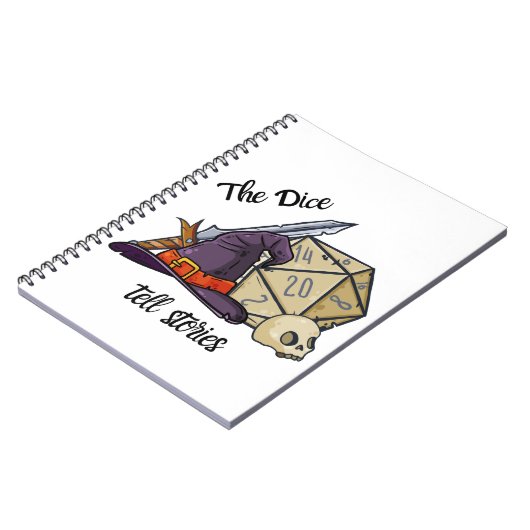 Würfel erzählen Geschichten Notizblock (Linke Seite)