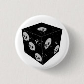 Würfel für beschädigte Skull-Zeichnungen Button (Vorderseite)