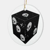 Würfel für beschädigte Skull-Zeichnungen Keramik Ornament (Links)