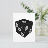 Würfel für beschädigte Skull-Zeichnungen Postkarte (Stehend Vorderseite)