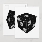 Würfel für beschädigte Skull-Zeichnungen Postkarte (Vorne/Hinten)