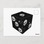 Würfel für beschädigte Skull-Zeichnungen Postkarte (Rückseite)