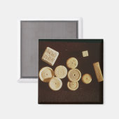 Würfel, gallorömisch magnet (Vorderseite/Rückseite)