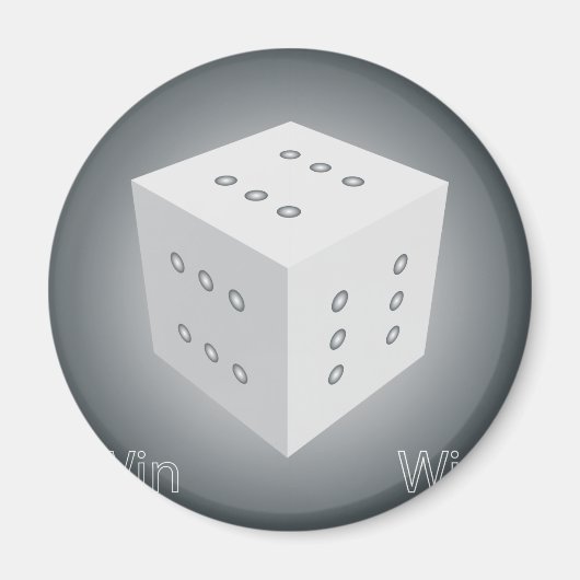 Würfel gewinnen magnet (Vorne)