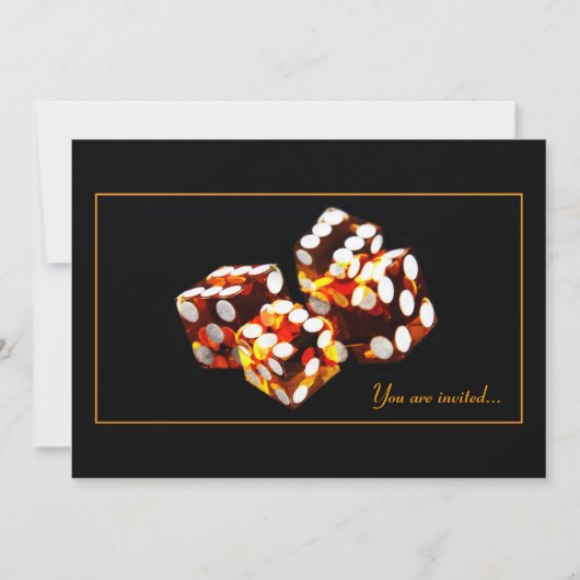 Würfel - Glücksspiel Party Einladung (Vorderseite)