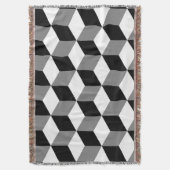 Würfel-großes Muster Schwarz-weiß u. grau Decke (Vorderseite Vertikal)