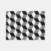 Würfel-großes Muster Schwarz-weiß u. grau Fleecedecke (Vorderseite (Horizontal))