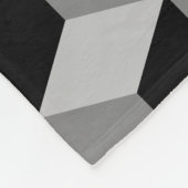 Würfel-großes Muster-Schwarzes u. Grau Fleecedecke (Ecke)