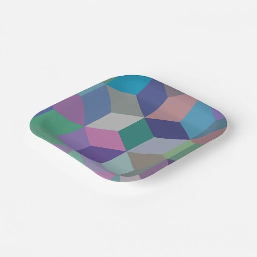 Würfel III Pappteller (Gewinkelt)