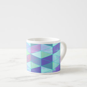 Würfel in Dreiecke geometrisches Muster Espressotasse