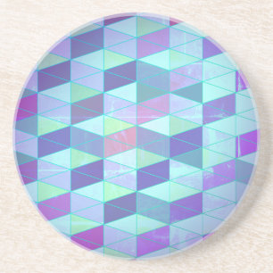 Würfel in Dreiecke geometrisches Muster Getränkeuntersetzer