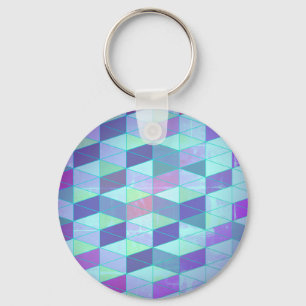 Würfel in Dreiecke geometrisches Muster Schlüsselanhänger