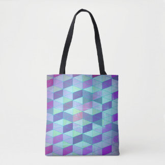 Würfel in Dreiecke geometrisches Muster Tasche