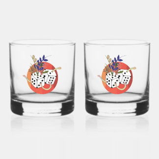 Würfel in einem parallelen Universum Whiskyglas
