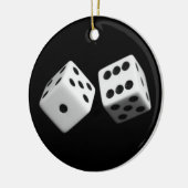 Würfel in einer Luft auf Verzierung Keramikornament (Links)