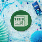 Würfel japanischer Schrift Pappteller (Party)