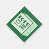 Würfel japanischer Schrift Serviette (Ecke)