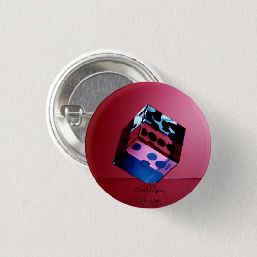 Würfel-Knopf Button (Vorne & Hinten)