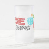 Würfel-König Mattglas Bierglas (Mittel)