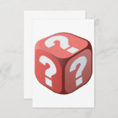 Würfel mit Fragezeichen Einladungen (Vorne/Hinten)