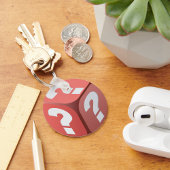 Würfel mit Fragezeichen Schlüsselanhänger