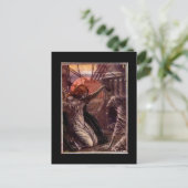 Würfel mit Todeskarte Postkarte (Stehend Vorderseite)