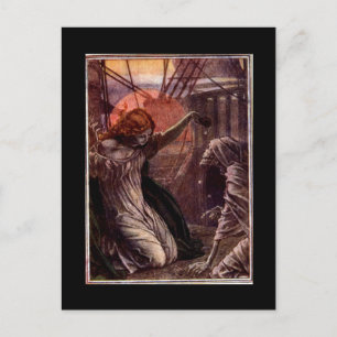 Würfel mit Todeskarte Postkarte