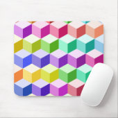 Würfel-Muster mehrfarbig Mousepad (Mit Mouse)