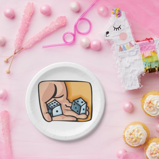 Würfel Pappteller (Party)