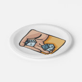 Würfel Pappteller (Schrägansicht)