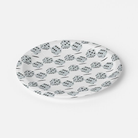 Würfel Pappteller (Schrägansicht)