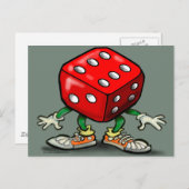 Würfel Postkarte (Vorne/Hinten)