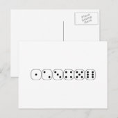 Würfel Postkarte (Vorne/Hinten)