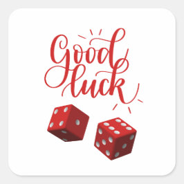 Würfel Quadratischer Aufkleber