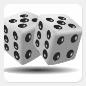 Würfel Quadratischer Aufkleber (Vorderseite)