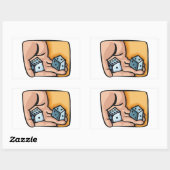 Würfel Rechteckiger Aufkleber (Blatt)