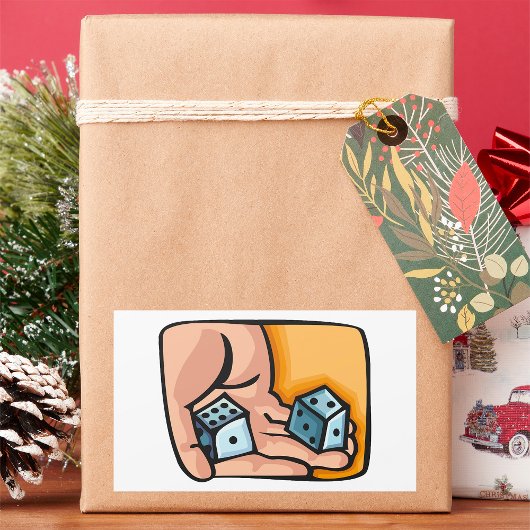 Würfel Rechteckiger Aufkleber