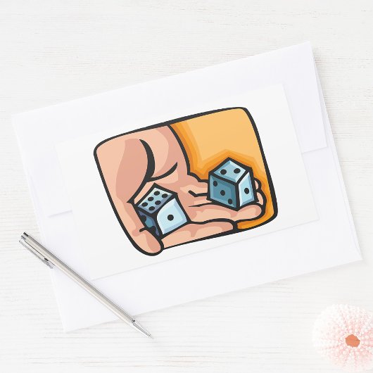 Würfel Rechteckiger Aufkleber