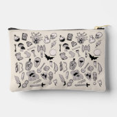 Würfel - Rollenmuster Zubehörtasche (Rückseite)